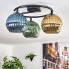 Koyoto Plafoniera, Lampada a sfera Blu, Oro, Verde, 3-Luci
