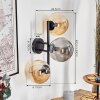 Gastor Lampada a sfera, Applique Ambrato, Grigio fumo, 3-Luci