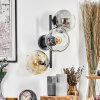 Gastor Lampada a sfera, Applique Ambrato, Chiaro, Grigio fumo, 3-Luci