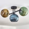 Koyoto Plafoniera, Lampada a sfera Blu, Oro, Verde, 3-Luci