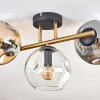 Ripoll Plafoniera, Lampada a sfera Oro, Nero, 3-Luci