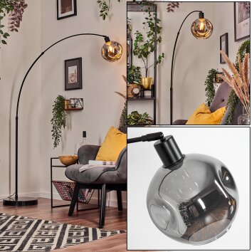 Ripoll Lampada da terra, Lampade ad arco Nero, 1-Luce