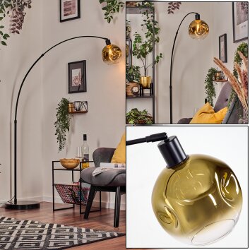 Ripoll Lampada da terra, Lampade ad arco Nero, 1-Luce