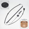 Cando Lampada da terra Nero, 1-Luce