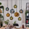Ripoll Lampadario a sospensione, Lampada a sfera, Lampada a sospensione Écru, Nero, 8-Luci