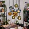 Ripoll Lampadario a sospensione, Lampada a sfera, Lampada a sospensione Écru, Nero, 8-Luci