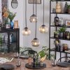 Ripoll Lampadario a sospensione, Lampada a sfera, Lampada a sospensione a cluster Ambrato, Chiaro, Grigio fumo, 4-Luci