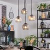 Ripoll Lampadario a sospensione, Lampada a sfera, Lampada a sospensione a cluster Ambrato, Chiaro, Grigio fumo, 4-Luci