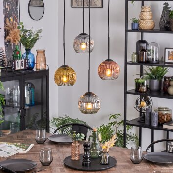 Ripoll Lampadario a sospensione, Lampada a sfera, Lampada a sospensione a cluster Oro, Chiaro, Ramato, Grigio fumo, 4-Luci Ripoll Lampadario a sospensione, Lampada a sfera, Lampada a sospensione a cluster Oro, Chiaro, Ramato, Grigio fumo, 4-Luci