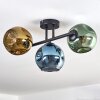 Ripoll Plafoniera, Lampada a sfera Blu, Oro, Verde, 3-Luci