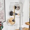 Koyoto Lampada a sfera, Applique Oro, Nero, 3-Luci
