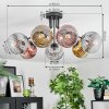 Ripoll Plafoniera, Lampada a sfera Oro, Chiaro, Ramato, Grigio fumo, 7-Luci