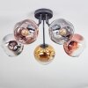 Ripoll Plafoniera, Lampada a sfera Cromo, Oro, Chiaro, Ramato, Grigio fumo, 5-Luci