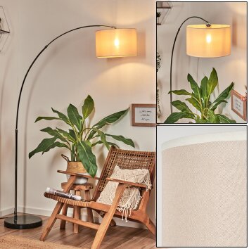 Bassagoda Lampada da terra Cromo, Nero, 1-Luce