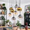 Gastor Lampadario a sospensione, Lampada a sfera, Lampada a sospensione Ambrato, Oro, Chiaro, Grigio fumo, 8-Luci