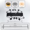 Gastor Lampadario a sospensione, Lampada a sfera, Lampada a sospensione Ambrato, Oro, Chiaro, Grigio fumo, 8-Luci
