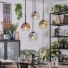 Ripoll Lampadario a sospensione, Lampada a sfera, Lampada a sospensione a cluster Cromo, Oro, Chiaro, Ramato, Grigio fumo, 4-Luci