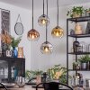Ripoll Lampadario a sospensione, Lampada a sfera, Lampada a sospensione a cluster Cromo, Oro, Chiaro, Ramato, Grigio fumo, 4-Luci