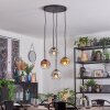 Ripoll Lampadario a sospensione, Lampada a sfera, Lampada a sospensione a cluster Cromo, Oro, Chiaro, Ramato, Grigio fumo, 4-Luci