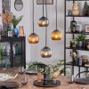 Koyoto Lampadario a sospensione, Lampada a sfera, Lampada a sospensione a cluster Blu, Oro, Ramato, 4-Luci