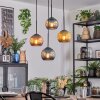 Koyoto Lampadario a sospensione, Lampada a sfera, Lampada a sospensione a cluster Blu, Oro, Ramato, 4-Luci