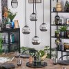 Ripoll Lampadario a sospensione, Lampada a sfera, Lampada a sospensione a cluster Cromo, Grigio fumo, 4-Luci