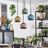 Koyoto Lampadario a sospensione, Lampada a sfera, Lampada a sospensione a cluster Blu, Oro, Verde, Ramato, 4-Luci
