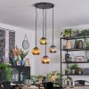 Koyoto Lampadario a sospensione, Lampada a sfera, Lampada a sospensione a cluster Blu, Oro, Verde, Ramato, 4-Luci