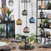 Koyoto Lampadario a sospensione, Lampada a sfera, Lampada a sospensione a cluster Blu, Oro, Verde, Ramato, 4-Luci