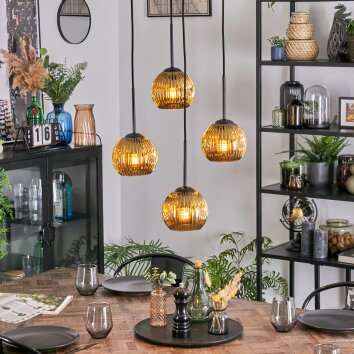Ripoll Lampadario a sospensione, Lampada a sfera, Lampada a sospensione a cluster Oro, 4-Luci Ripoll Lampadario a sospensione, Lampada a sfera, Lampada a sospensione a cluster Oro, 4-Luci