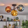 Ripoll Plafoniera, Lampada a sfera Blu, Oro, Ramato, 3-Luci