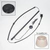 Bassagoda Lampada da terra, Lampade ad arco Nero, 1-Luce, Paralume in tessuto