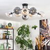 Koyoto Plafoniera, Lampada a sfera Ambrato, Chiaro, Grigio fumo, 8-Luci