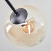 Koyoto Plafoniera, Lampada a sfera 78 cm Ambrato, Chiaro, Grigio fumo, 6-Luci