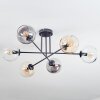 Koyoto Plafoniera, Lampada a sfera 78 cm Ambrato, Chiaro, Grigio fumo, 6-Luci