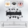 Gastor Lampadario a sospensione, Lampada a sfera, Lampada a sospensione Ambrato, Cromo, Chiaro, Ramato, Grigio fumo, 8-Luci