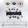 Gastor Lampadario a sospensione, Lampada a sfera, Lampada a sospensione Cromo, Oro, Chiaro, Ramato, Grigio fumo, 8-Luci