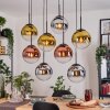 Gastor Lampadario a sospensione, Lampada a sfera, Lampada a sospensione Cromo, Oro, Chiaro, Ramato, Grigio fumo, 8-Luci