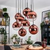 Gastor Lampadario a sospensione, Lampada a sfera, Lampada a sospensione Chiaro, Ramato, 8-Luci
