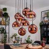Gastor Lampadario a sospensione, Lampada a sfera, Lampada a sospensione Chiaro, Ramato, 8-Luci
