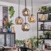 Ripoll Lampadario a sospensione, Lampada a sfera, Lampada a sospensione a cluster Grigio fumo, 4-Luci