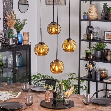 Ripoll Lampadario a sospensione, Lampada a sfera, Lampada a sospensione a cluster Oro, 4-Luci Ripoll Lampadario a sospensione, Lampada a sfera, Lampada a sospensione a cluster Oro, 4-Luci