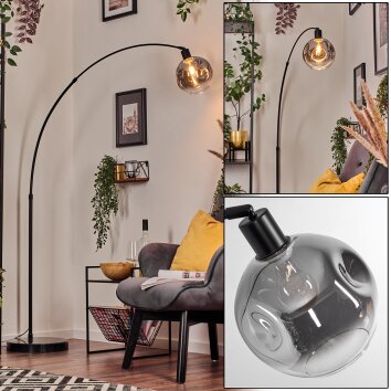 Ripoll Lampada da terra, Lampade ad arco Nero, 1-Luce