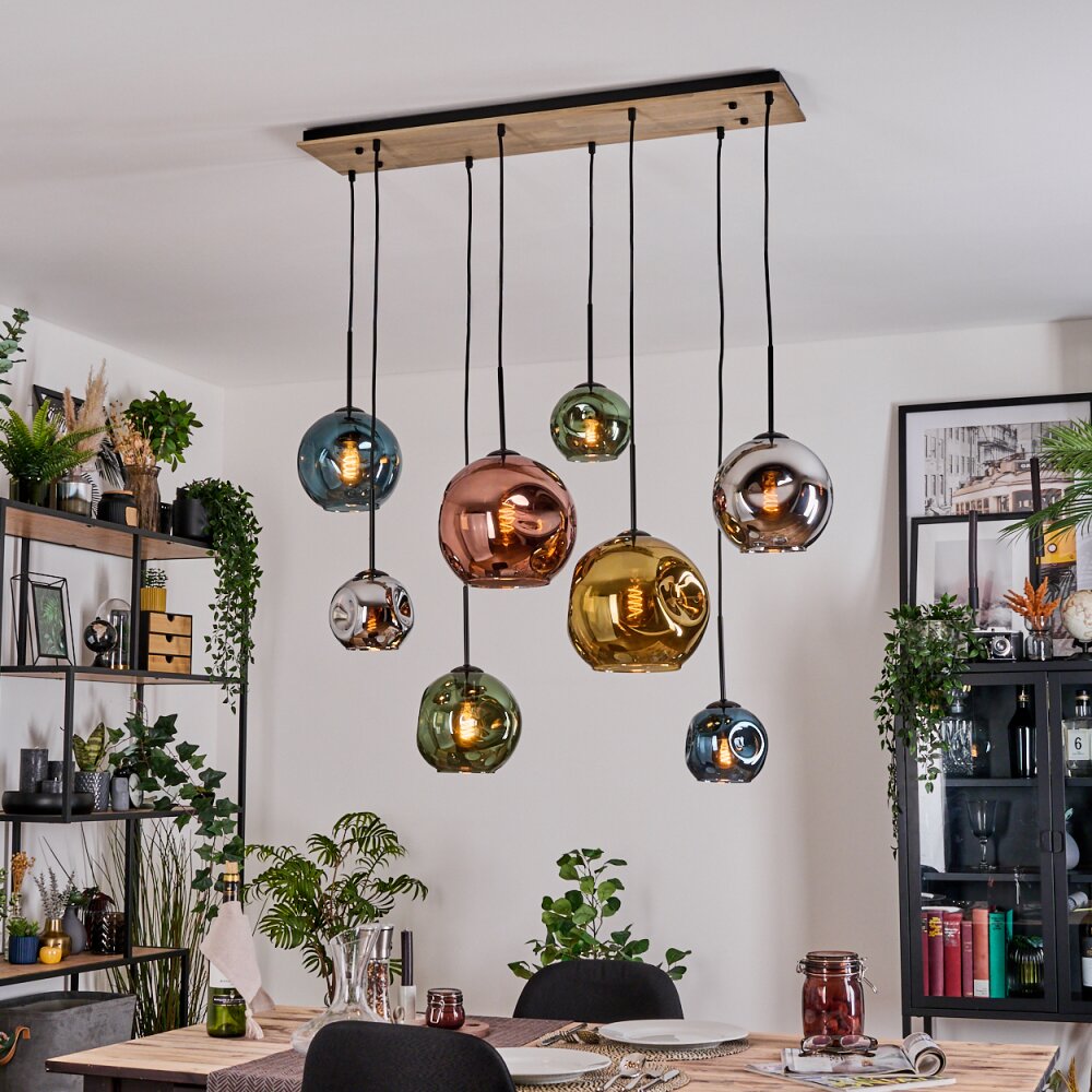 Ripoll Lampadario a sospensione, Lampada a sfera, Lampada a sospensione Écru, Nero, 8-Luci main product photo