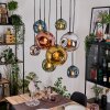 Ripoll Lampadario a sospensione, Lampada a sfera, Lampada a sospensione Écru, Nero, 8-Luci