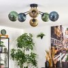 Koyoto Plafoniera, Lampada a sfera 73 cm Blu, Oro, Verde, 6-Luci