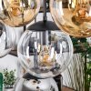 Gastor Lampadario a sospensione, Lampada a sfera, Lampada a sospensione Ambrato, Cromo, Chiaro, Grigio fumo, 8-Luci