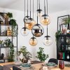 Gastor Lampadario a sospensione, Lampada a sfera, Lampada a sospensione Ambrato, Cromo, Chiaro, Grigio fumo, 8-Luci
