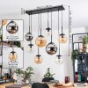 Gastor Lampadario a sospensione, Lampada a sfera, Lampada a sospensione Ambrato, Cromo, Chiaro, Grigio fumo, 8-Luci