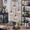 Koyoto Lampadario a sospensione, Lampada a sfera, Lampada a sospensione a cluster Ambrato, Chiaro, 4-Luci